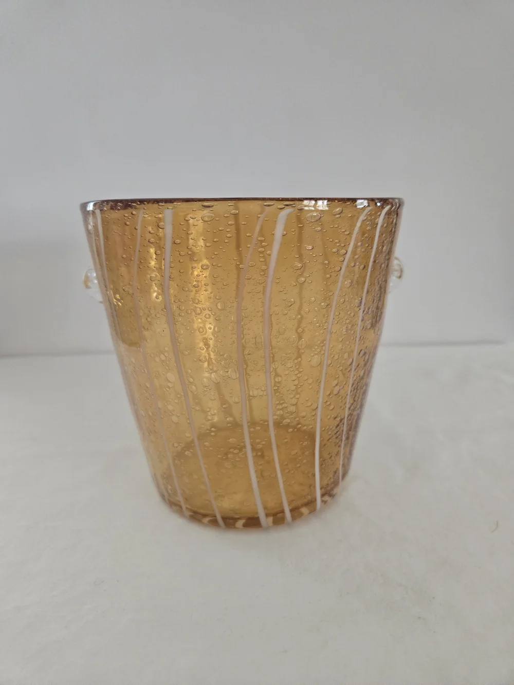 Vintage Murano Venini For Disaronno Amber Ice Bucket